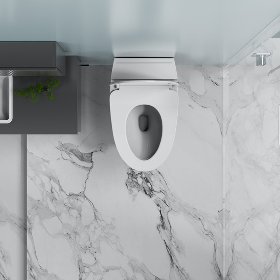 Унитаз подвесной импульсный Abber Bequem AC1124P с тонкой крышкой микролифт фото 6