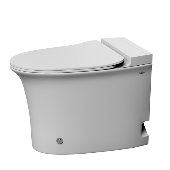 Унитаз приставной импульсный Abber Bequem AC1125P с тонкой крышкой микролифт (выпуск горизонтальный) фото 7