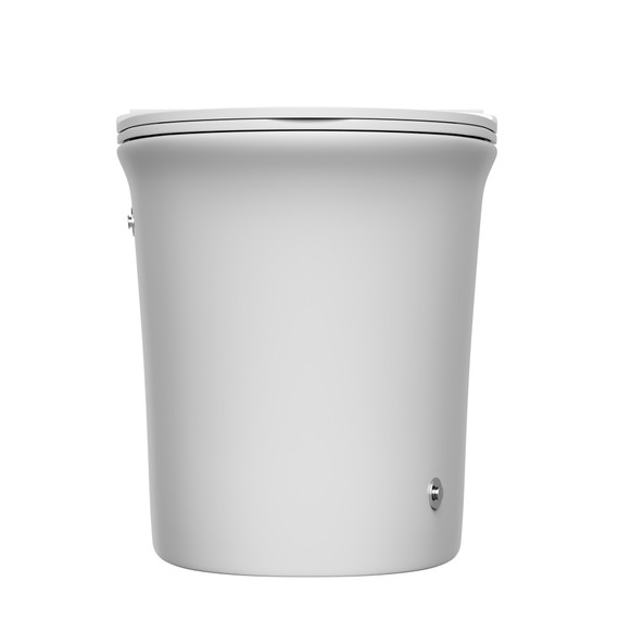 Унитаз приставной импульсный Abber Bequem AC1125P с тонкой крышкой микролифт (выпуск горизонтальный) фото 8