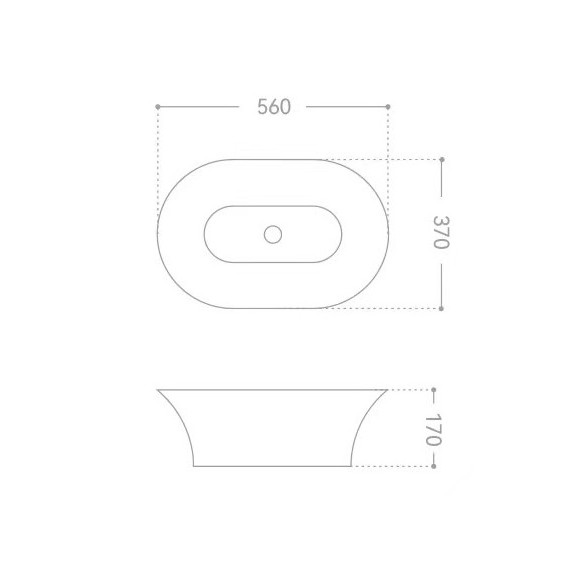 Раковина-чаша Abber Bequem 56 см AC2226L фото 6