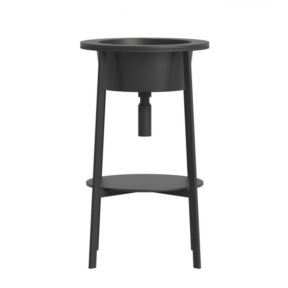 Раковина с консолью Abber Bequem 50 см AC2130MB, чёрный матовый фото 