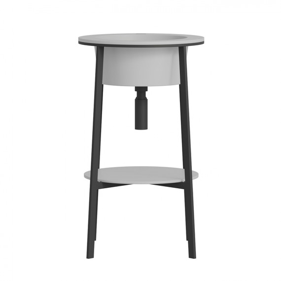 Раковина с консолью Abber Bequem 50 см AC2130MW, белый матовый фото 