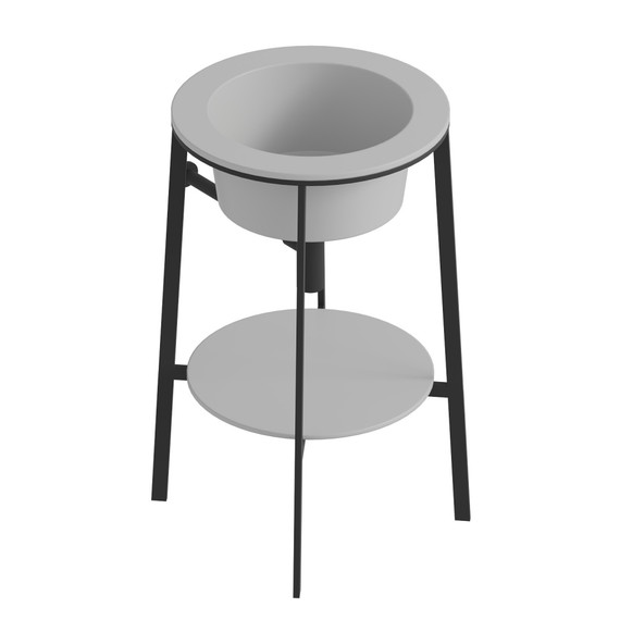 Раковина с консолью Abber Bequem 50 см AC2130MW, белый матовый фото 3