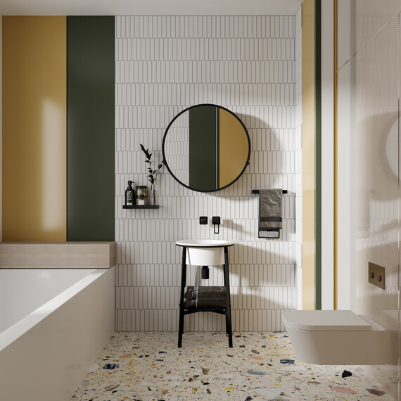 Раковина с консолью Abber Bequem 50 см AC2130MW, белый матовый фото 5