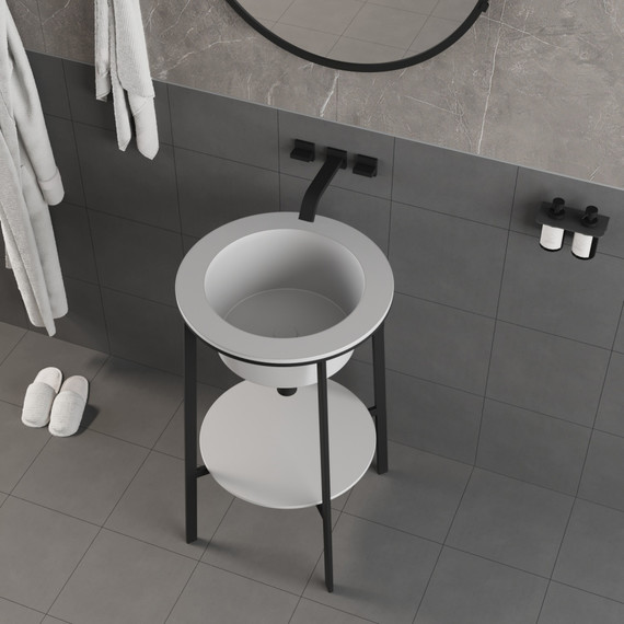 Раковина с консолью Abber Bequem 50 см AC2130 фото 7