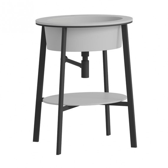 Раковина с консолью Abber Bequem 70 см AC2131MW, белый матовый фото 2