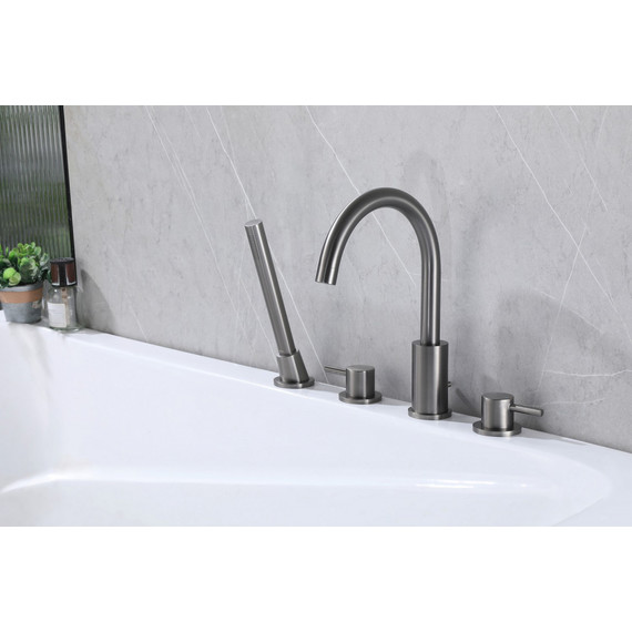 Смеситель для ванны Abber Wasser Kreis AF8113NG, никель фото 2