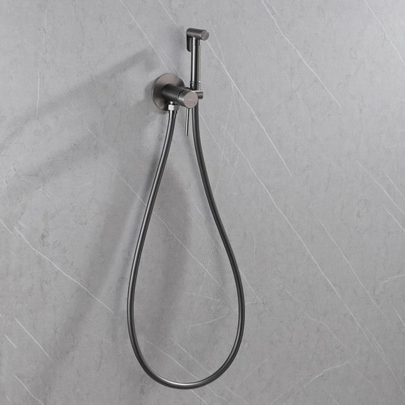 Набор для гигиенического душа Abber Wasser Kreis AF8125NG (со скрытой частью) никель фото 3