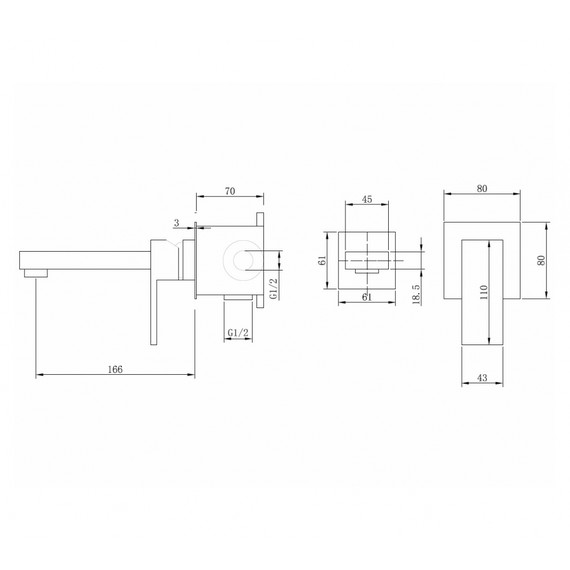 Смеситель для раковины настенный Abber Daheim AF8212W (со скрытой частью) белый матовый фото 4