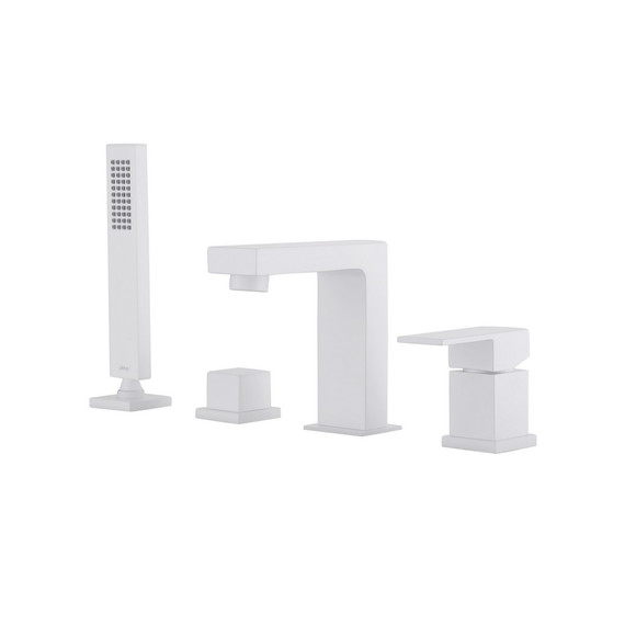 Смеситель для ванны Abber Daheim AF8213W, белый матовый фото 