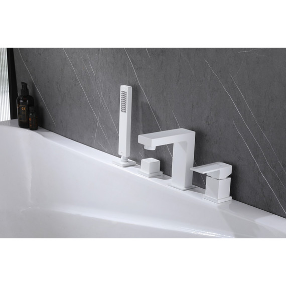 Смеситель для ванны Abber Daheim AF8213W, белый матовый фото 2