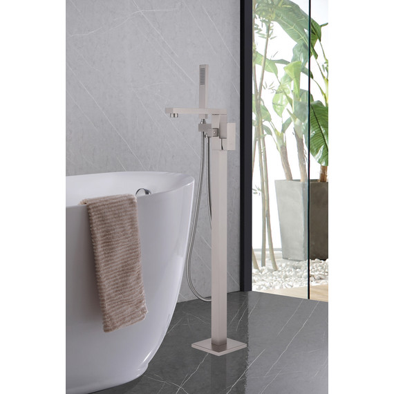 Смеситель для ванны Abber Daheim AF8215SP (со скрытой частью) сатин фото 2