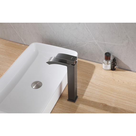 Смеситель для раковины высокий Abber Wasserfall AF8611NG, никель фото 2