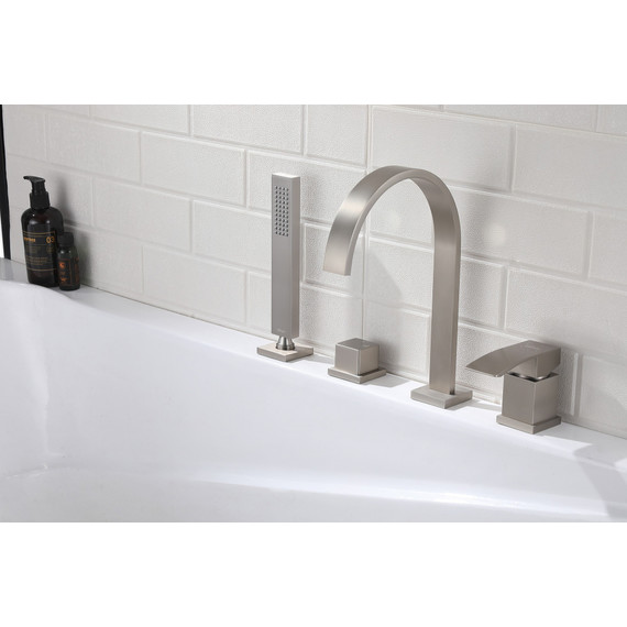 Смеситель для ванны Abber Wasserfall AF8613SP, сатин фото 2