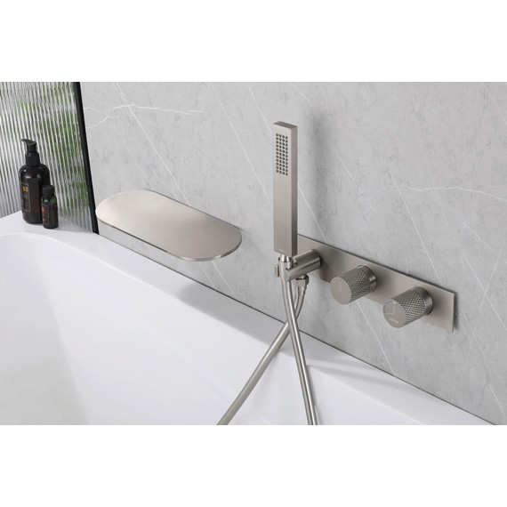 Смеситель для ванны Abber Rund AF8731SP (со скрытой частью) сатин фото 2