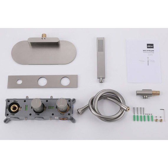 Смеситель для ванны Abber Rund AF8731SP (со скрытой частью) сатин фото 3