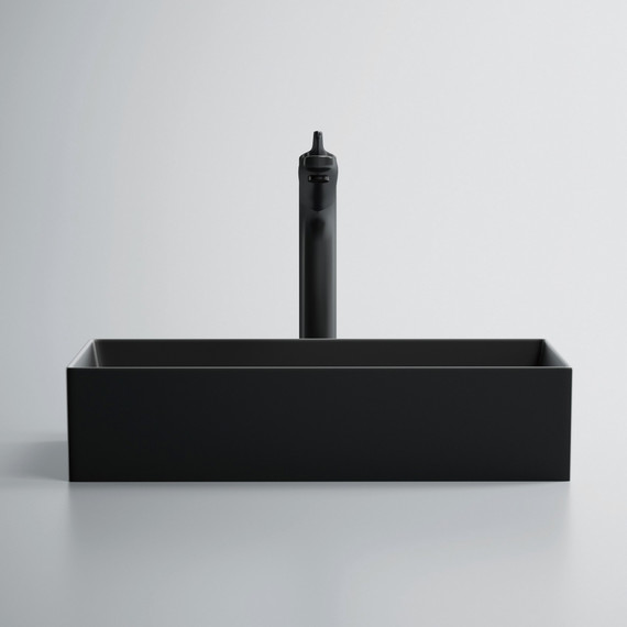 Раковина-чаша Abber Rechteck 60 см AC2220MB, чёрный матовый фото 4