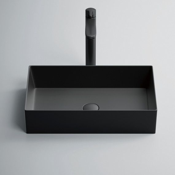 Раковина-чаша Abber Rechteck 60 см AC2220MB, чёрный матовый фото 5