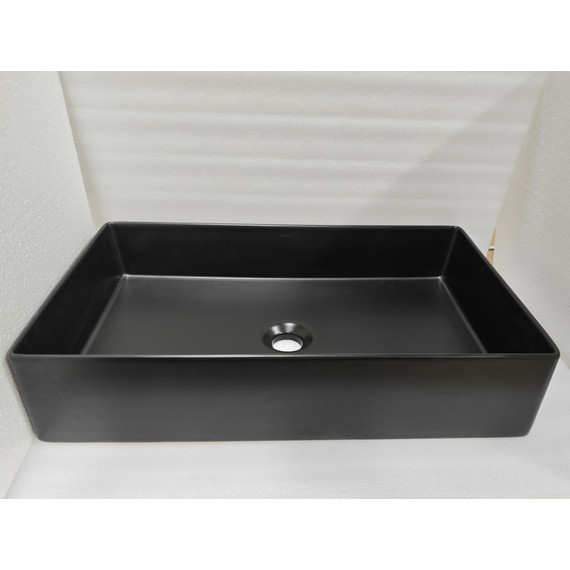 Раковина-чаша Abber Rechteck 60 см AC2220MB, чёрный матовый фото 6