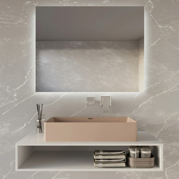 Раковина-чаша Abber Rechteck 60 см AC2220MK, хаки матовая фото 3