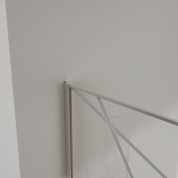 Душевая перегородка Azario Walk-in 100 см AZ-271-100-BGL-CGP (стекло 8 мм) золото брашированное/узор фото 4