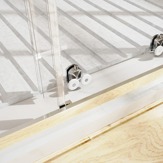 Душевая дверь Azario Tokyo 170 см AZ-362K2-170-MB-CL, чёрный матовый/прозрачное фото 5