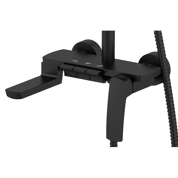 Душевая стойка Azario Conda AZ-K2311B, чёрный матовый фото 2