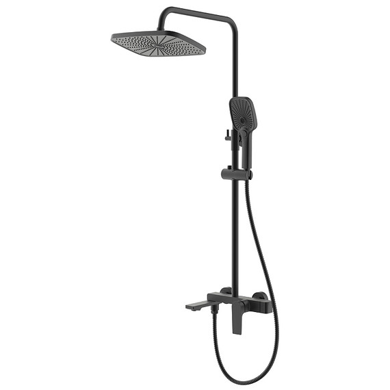 Душевая стойка Azario Arida AZ-K2354B, чёрный матовый фото 