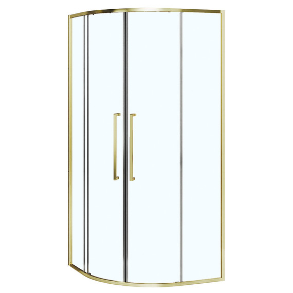 Душевое ограждение Azario SHANGHAI 80x80 см AZ-S43-80-BGL-CL, золото брашированное/прозрачное фото 