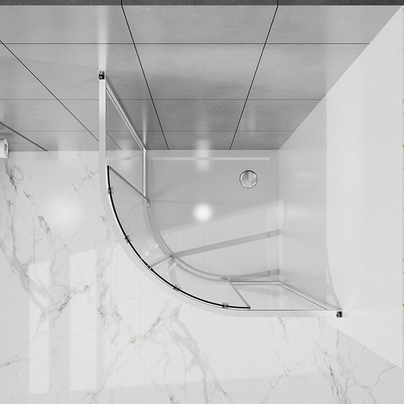 Душевое ограждение Azario SHANGHAI 80x80 см AZ-S43-80-BGL-CL, золото брашированное/прозрачное фото 2