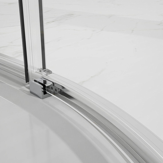 Душевое ограждение Azario SHANGHAI 80x80 см AZ-S43-80-BGL-CL, золото брашированное/прозрачное фото 3