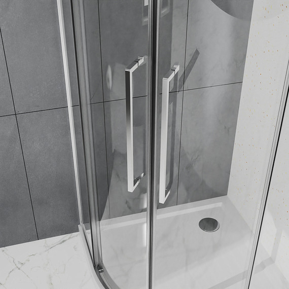 Душевое ограждение Azario SHANGHAI 80x80 см AZ-S43-80-BGL-CL, золото брашированное/прозрачное фото 4