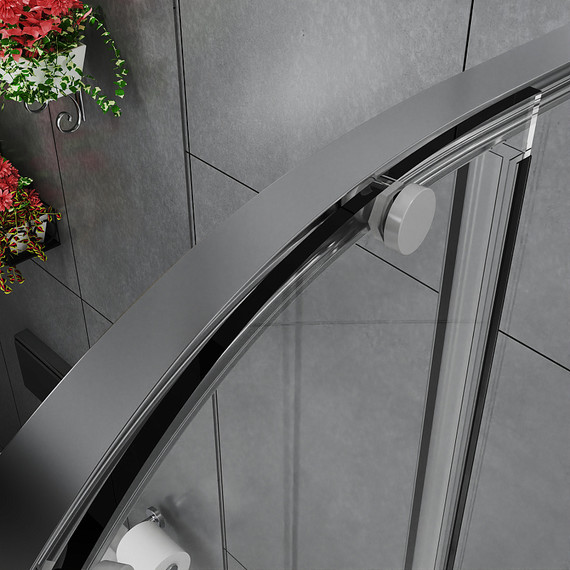 Душевое ограждение Azario SHANGHAI 80x80 см AZ-S43-80-BGL-CL, золото брашированное/прозрачное фото 5