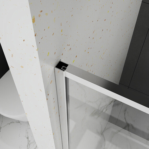 Душевая дверь Azario SHANGHAI 130 см AZ-Y43-130-MB-CL, чёрный матовый/прозрачное фото 2