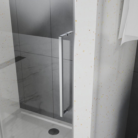 Душевая дверь Azario SHANGHAI 130 см AZ-Y43-130-MB-CL, чёрный матовый/прозрачное фото 5