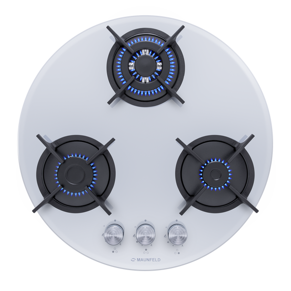 Газовая варочная поверхность Maunfeld EGHG.43.23CW/G (белое стекло) фото 
