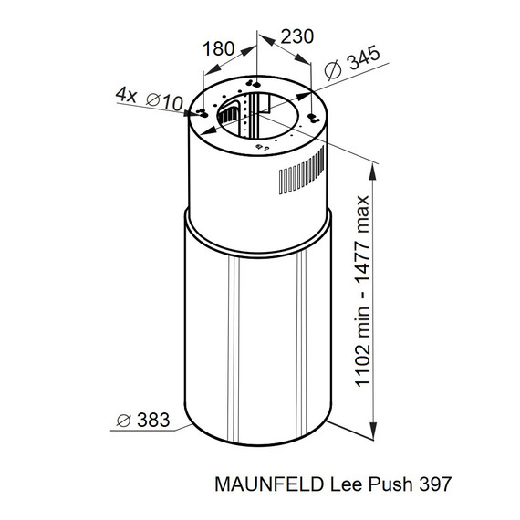 Вытяжка Maunfeld Lee Push 397 чёрный фото 12