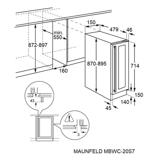 Встраиваемый винный шкаф Maunfeld MBWC-20S7 фото 8