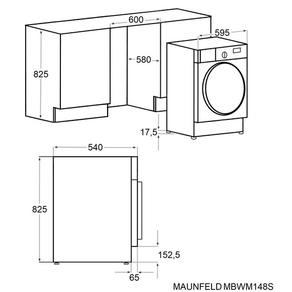 Встраиваемая стиральная машина Maunfeld MBWM148S фото 24