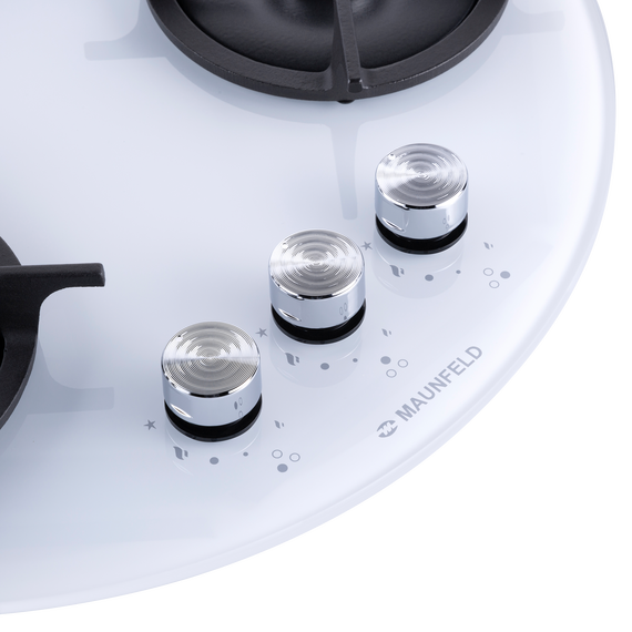 Газовая варочная поверхность Maunfeld EGHG.43.23CW/G (белое стекло) фото 12