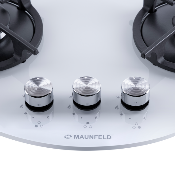 Газовая варочная поверхность Maunfeld EGHG.43.23CW/G (белое стекло) фото 3