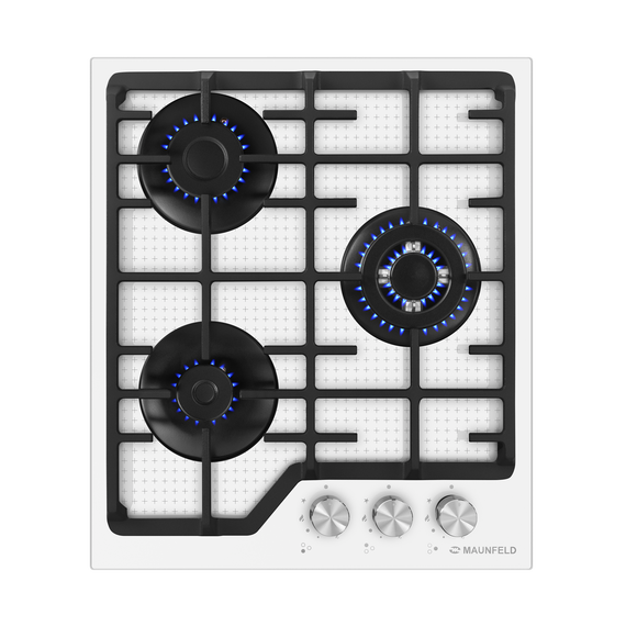 Газовая варочная поверхность Maunfeld EGHG.43.73CW/G (белое стекло) фото 