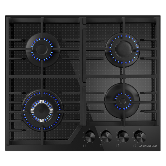 Газовая варочная поверхность Maunfeld EGHG.64.73CB2/G (чёрное стекло) фото 