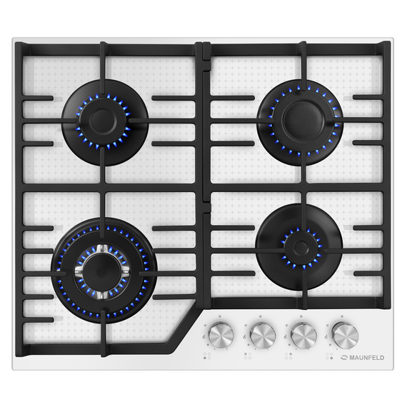 Газовая варочная поверхность Maunfeld EGHG.64.73CW/G (белое стекло) фото 