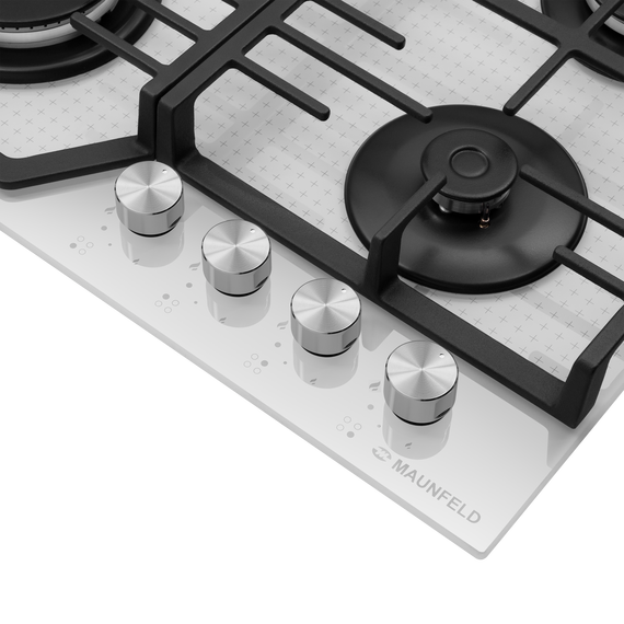 Газовая варочная поверхность Maunfeld EGHG.64.73CW/G (белое стекло) фото 2