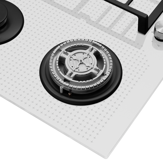 Газовая варочная поверхность Maunfeld EGHG.64.73CW/G (белое стекло) фото 4