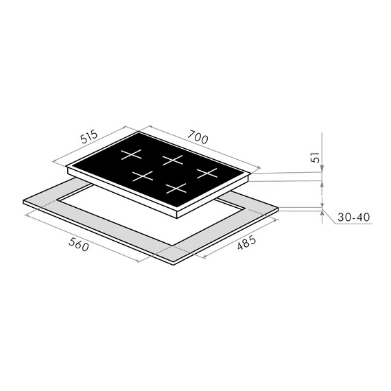 Газовая варочная поверхность Maunfeld EGHE.75.33CB/G фото 5