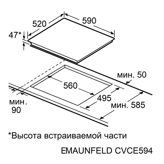 Электрическая варочная поверхность Maunfeld CVCE594PBK фото 7