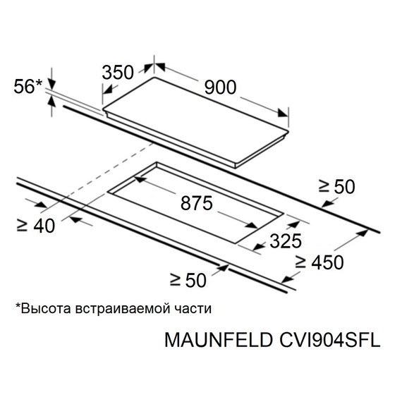 Индукционная варочная поверхность Maunfeld CVI904SFLDGR фото 7