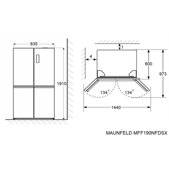 Холодильник Side by Side с инвертором Maunfeld MFF190NFDPW фото 31